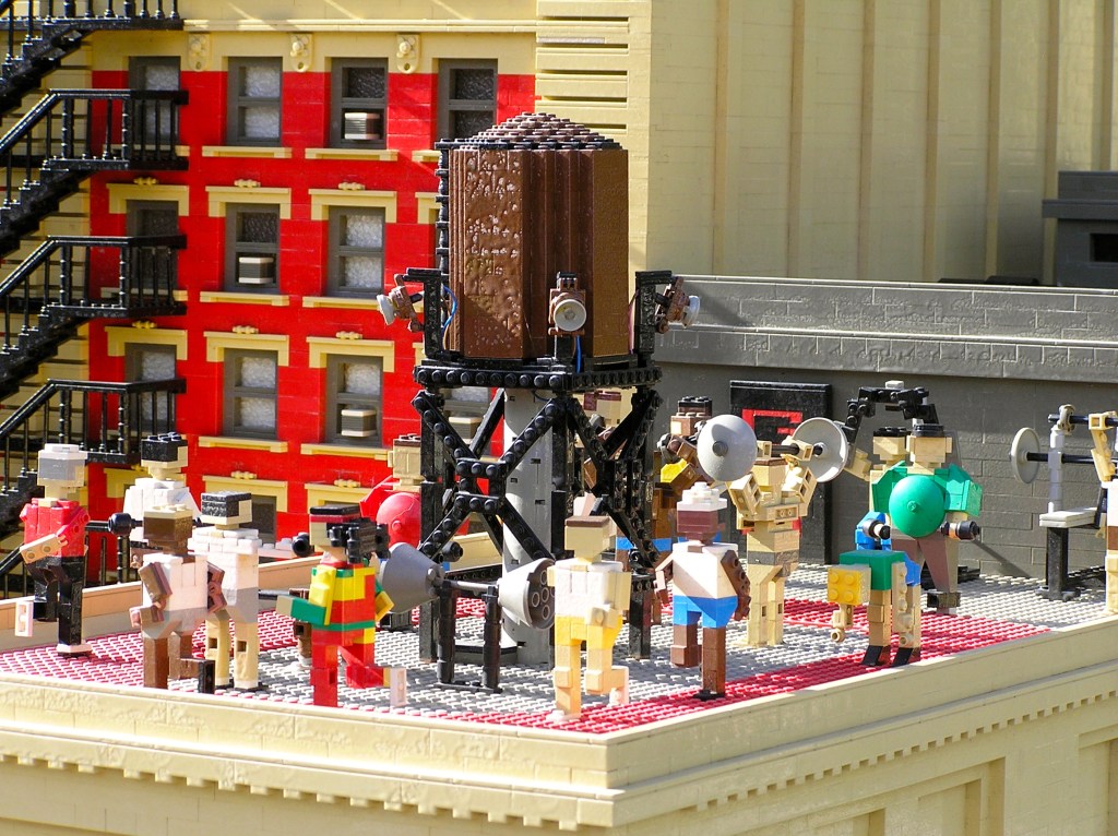 Roof-top gym in New York City.